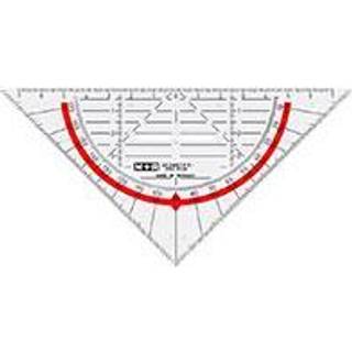 Geometritrekant 16 cm - Præcise målinger i plast