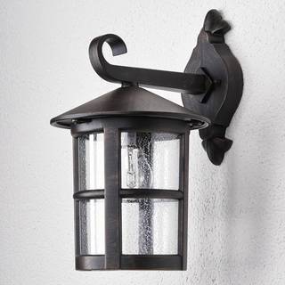 Lindby væglampe Florentine, 35 cm, rustfarvet, aluminium, IP44