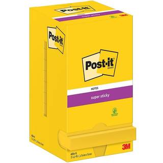 Post-it 654-S Super Sticky Notes 76x76mm ultragul