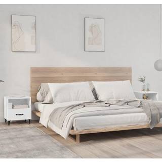 sengeborde 2 stk. konstrueret træ hvid