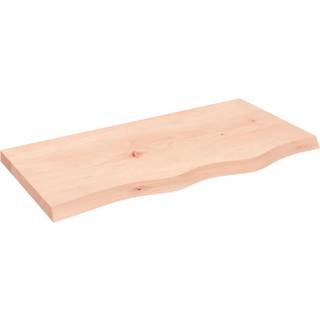væghylde 80x40x(2-4) cm ubehandlet massivt egetræ