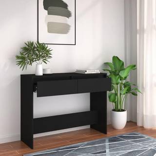konsolbord 100x35x76,5 cm konstrueret træ sort
