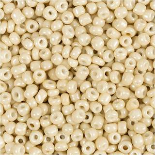 Rocaiperler Off White 3 mm, 25g - Smykkefremstilling