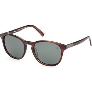 Timberland Mand TB9319 48R Solbriller Acetat Brun Grøn Rund Polariseret