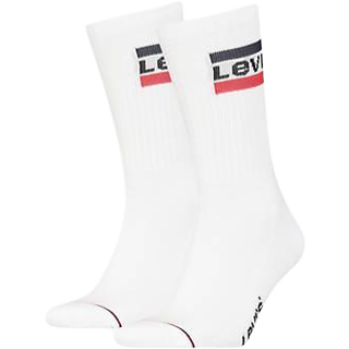 Levis 2-pak Sport Regular Cut Sock - White - Str 39/42