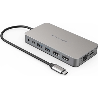 Hyper Drive HDM1HBUGL - docking station - USB-C - 2 x HDMI - GigE