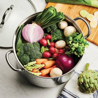 Tramontina dækket lagerpotte rustfrit stål 16 QT 80104/120DS