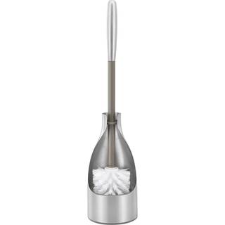Polder slank toiletb?rste i rustfrit st?l med caddy slim og diskret design ?ben-back-design til lugtkontrol Rustresistente rustfrit st?l