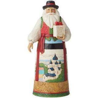 Enesco Jim Shore Heartwood Creek Christmas Around the World Baltic Santa Figuri 7 tommer multicolor