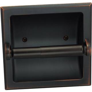 Designers Impressions olie-rubbet bronze indbygget toiletpapirholder - helmetal-konstruktion med monteringsbeslag