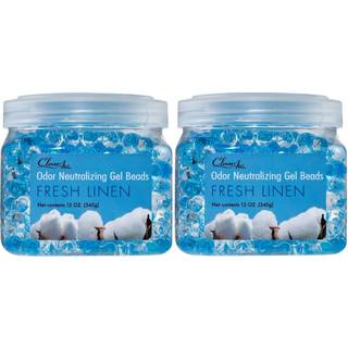Clear Air Odor Eliminator Gel Perles - 12 Oz Pack med 2 - Luftfriskere lavet med essentielle olier - Fjern lugt i badev?relsesbiler B?de RVS & Pe