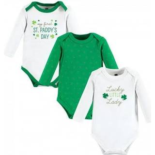 Hudson baby unisex baby bomuld langærmet bodysuits heldige dame 0-3 måneder