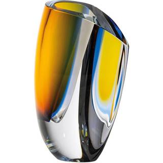 Mirage vase blå/ravfarvet H 31 cm - Kosta Boda