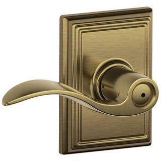 Schlage Lock Company F40ACC609ADD Addison Collection Accent Privacy Lever Antik messing