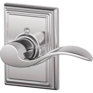 Schlage Accent Lever med Addison trim ikke -drejende lås i lys krom - højrehåndet