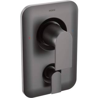 Moen Matte Black Genta LX Posi-Temp Double Lever Handle med indbygget 3-funktionsoverf?rselsventil Trim Kit Valve P?kr?vet T2470BL