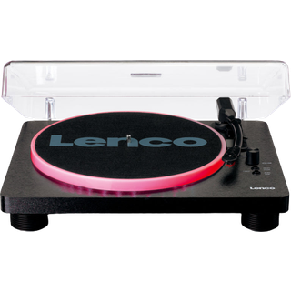 Lenco LS-50LED - Record Player with PC encoding speakers and lights - Pladespiller Sort