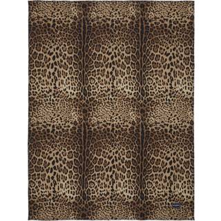 Dolce&Gabbana Casa Blankets - 'Leopardo' wool and silk blanket in Multicolor 95 % Wool 5 % Silk