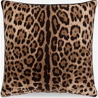 Dolce&Gabbana Casa Cushions - 'Leopardo' silk twill cushion, small in Multicolor 100% Silk