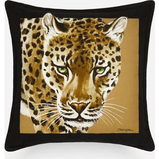 Dolce&Gabbana Casa Cushions - 'Leopardo' canvas cushion, small in Multicolor 100% Canvas