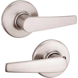 Kwikset Delta Interior Passage Door Handle Lever til skab og gangd?re Vendbare ikke-l?se h?ndtagsgreb satin nikkel med mikrobanbeskyttelse