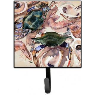 """" Caroline's Treasures 8618SH4 Crab Leash Holder eller Key Hook Small Multicolor """"