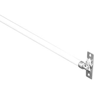 COLIBROX SWIVEL END SASH CURSAIN RODS 516-tommer 2 st?nger pr. Pakke (12 til 21-tommer justerbar bredde Hvid wnickel ender) af Graber