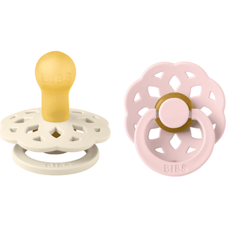 BIBS Pacifier Boheme Latex Ivory/Blossom Size 1 2pcs