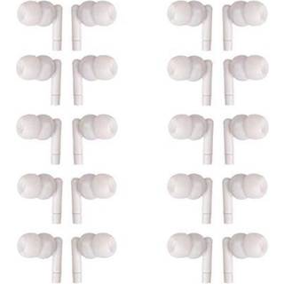 Ørepropper 30 pack | Bulk Basic ørepropper Pearl White In-Ear ørepropper engangs øretelefoner Affordable Hovedtelefoner 3,5 mm Audio Jack Earbuds