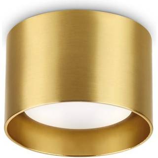 Ideal Lux downlight Spike Round, messingfarvet, aluminium, Ø 10 cm