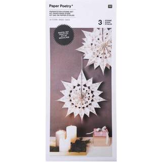 Paper Poetry Bastelset Papiertüten-Sterne Jolly Christmas groß - Weiß