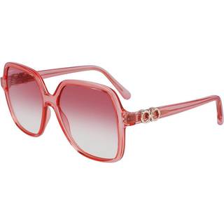 Ferragamo Kvinde SF1083S 840 Solbriller Injiceret Orange Orange Firkantet Normal Skygge