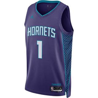 Jordan NBA Charlotte Hornets Lamelo Ball Jersey, XXL, Lilla