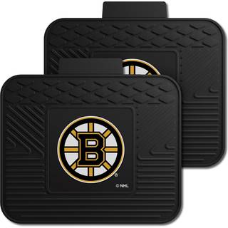 Fanmats 12407 NHL Boston Bruins Back Row Utility Car Mats - 2 Piece Set 14in. x 17in. All Weather Protection Universal Fit Deep Resevoir Design