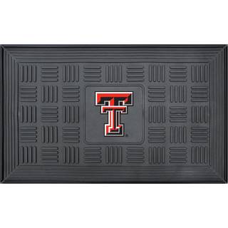 Fanmats - 11385 NCAA Texas Tech University Red Raiders Vinyl Door Mat Black 19 """" X30 """"