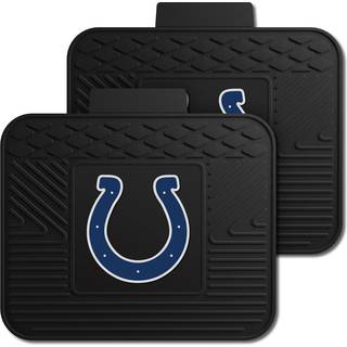 Fanmats 12313 NFL Indianapolis Colts Back Row Utility Car Mats - 2 Piece Set 14in. x 17in. All Weather Protection Universal Fit Deep Resevoir De