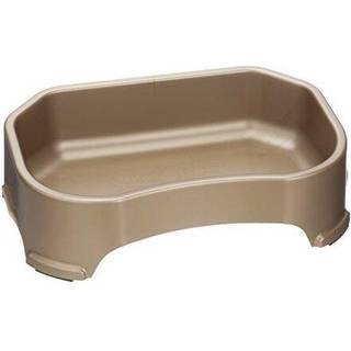 P?nere Pet Brands Big Bowl - Ekstra stor vandsk?l til hunde (1,25 gallon kapacitet) - K?mpe overst?rrelse Pet Bowl - Champagne