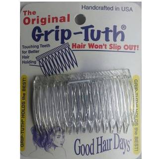 Good Hair Days Grip -Tuth Combs - Sæt med 2 hårsiden Combs - Hair Combs til alle typer hår - Dekorativ og hårstyling Kvindertilbehør (klar 2 bred