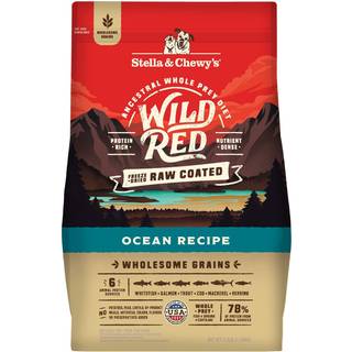 Stella Chewys Wild Red Red Dry Dog Food Raw Coated High Protein Sunde kornkorn Ocean Recipe 35 Lb Bag