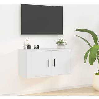 væghængt tv-skab 80x34,5x40 cm hvid