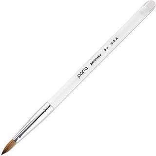 Pana Pure Kolinsky Hair Acrylic Nail Brush - Oval Crimped Clear Acrylic Handle (St?rrelse 6)