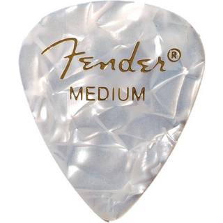 Fender Premium Celluloid Guitar Picks 351 Form White Moto Medium 12-Pack