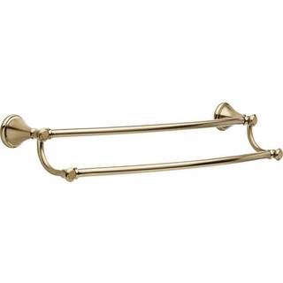 Delta Faucet 79725-Cz Cassidy Wall Monteret 24 tommer. Dobbelt håndklædebar i Champagne Bronze