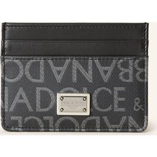 Dolce&Gabbana Logo leather card holder - black - One Size
