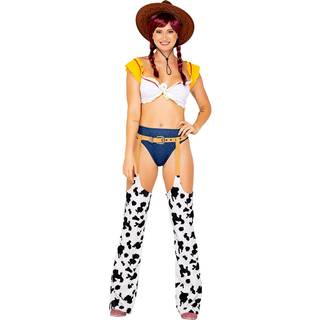 5117 - 3 pc legende cowgirl - stor / gul / hvid