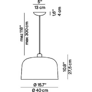Luceplan Zile pendellampe duegrå mat, Ø 40cm