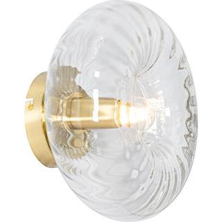 Art Deco væglampe guld med glas - Ayesha