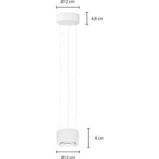 Arcchio LED-pendellampe Rotari, linse, downlight, hvid