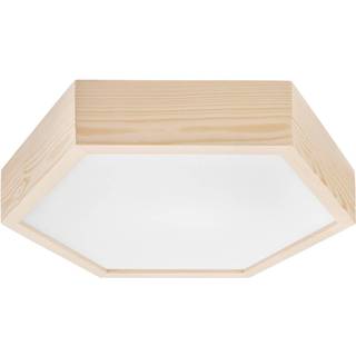 Envostar loftlampe Hagen, fyrretræ natur