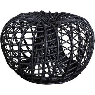 Cane-Line - Nest sofabord/fodskammel lille Lava grey, Cane-line Weave
